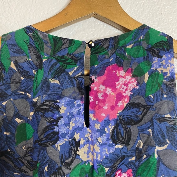 Anna Sui- Ruffled Floral Silk Dress- Size 2 - Picture 3 of 6